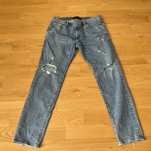 Abercrombie and Fitch men’s skinny stretch distressed jeans size 33/32